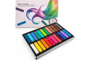MIJOMA Haarkreide Set – temporäre Haarkreide für Kinder & Erwachsene – intensive Farben für kreative Stylings – leicht auswaschbar, ideal für Fasching, Party, Festival & Cosplay (Mehrfarbig, 24 Stück)