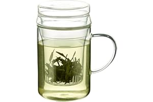 Glass Tea Infuser Mug/Cup with Lid 350ml - Chiswick Tea Co