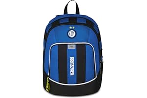 Seven Inter Zaino Calcio Scuola Advanced, Blu, Doppio Scomparto e Tasca per Borraccia, 29 L, Scuola Elementare, Bambino