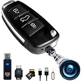 Mini Hidden Spy Camera, Camouflaged in Car Key, No Light When Recording (FULL PACK 2MP Super HD with MicroSD 32GB, LED Reader