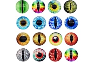 Julie Wang 12MM 60 pièces Dragon yeux verre Cabochon yeux pour poupée d'argile faisant des Sculptures accessoires artisanat bricolage résultats fabrication de bijoux