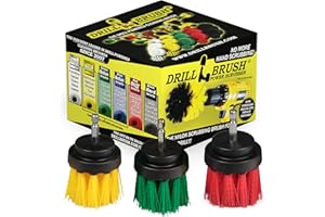 DRILLBRUSH Kitchen Accessories - Drill Brush - Grout Cleaner - 2-inch Diameter Multi-purpose Spin Brush Kit - Garden Statues - Bird Bath - Granite Cleaner - Bathroom Accessories - Shower Curtain - Baby Bath Tub