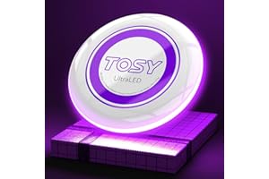 TOSY Disco volante a 36 e 360 LED, estremamente luminoso, con illuminazione automatica, frisbee da 175 g, ricaricabile, in attesa di brevetto, regalo per adulti/uomini/ragazzi/ragazzi/ragazzi,