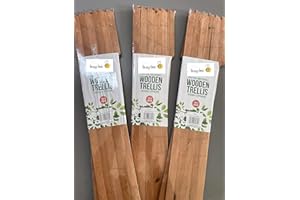 MD MUZ 3 X Garden Gardeners Dark Brown Coloured Wooden Expanding Expandabl Wooden Garden Trellis Each Piec Expands to 180 x 60cm new