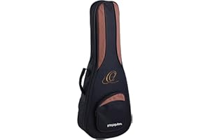 Ortega Guitars Pro Series Bag - Bariton Ukulele Tasche - Höhe 78 cm - Breiter Halsgurt - Schultergurte - Nylon, Schwarz (OUGB-BS)