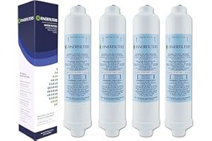 FINERFILTERS 4 x filtry do wody do lodówki kompatybilne z Samsung, LG, Shuma, GE, Bosch, Beko - najwyższa jakość