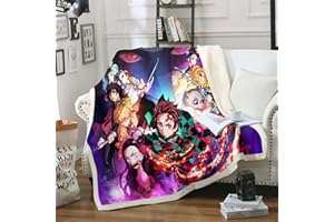 Bfrdollf Demon Decke Anime Kuscheldecke Kinder Babydecke Fleecedecke 150x200 cm Sherpa Sofaüberwurf Decke Sofadecke (8,150 X 200 cm)