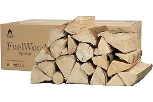FUELWOOD SPATAR Leña de Carpe, Secado al Horno, 25 cm, Menos del 15% de Humedad, Ideal para Horno, Chimenea, Barbacoa, Barbacoa y Hoguera, leña, leña, Barbacoa