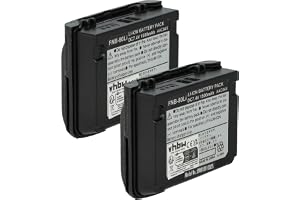 vhbw 2x batteri kompatibelt med Vertex Yaesu VX-7R, VX-5R, VX7R, VX5R radio, Walkie-Talkie (1 500 mAh, 7,4 V, Li-Ion)