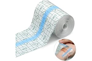 Nuyoah Waterproof Transparent Bandage 10 cm x 10 m Shower Plaster Waterproof Large Film Bandage Transparent Plaster Roll Waterproof Plaster Anti-Allergic for Sports Showers (10 cm x 10 m)