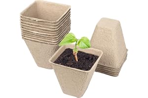Schramm® Vasi di Coltivazione da 18, 54 o 108 Pezzi in cellulosa Altezza: 7,5 cm Vasi di Coltivazione biodegradabili, Anzahl:18 Stück