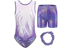 Happy Cherry Bambina Body Ginnastica Artistica con Pantaloncini Leotards Body Danza Classica