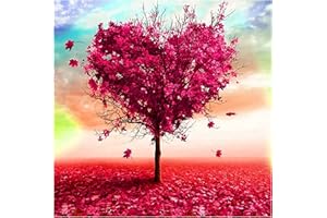 VETPW 5D DIY Diamond Pasted Painting Kit, Pittura Diamante Kit Completo, Strass Fai da Te Ricamo a Punto Croce Arts Craft per Home Wall Decoration(30x30CM)- Albero dell'amore