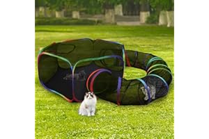 DiDiBirDi Foldable Cat Enclosure - Portable Outdoor Cat Tent,Enclosed Playpen Tunnel Playground for Cat Run,Outdoor Enclosure Portable Cage for Cats,Small Dogs,Rabbit and Other Small Animals