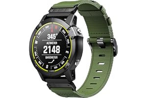 ANBEST Nylon Bande Compatible avec Fenix 6/Fenix 7/Fenix 5 Bracelet, Bracelet à Dégagement Rapide avec Boucle à vis pour Fenix 6 Pro/Forerunner 955/Forerunner 945/Forerunner 935 pour Femmes et Hommes