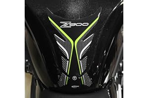 ‎LABELBIKE labelbike - 3D Aufkleber Motorrad Tankpad Schutz und Dekoration aus Harz kompatibel mit KAWASAKI Z900 - Farbe Carbon Grün