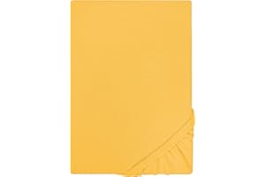 Traumhaft Schlafen - Castell - Markenbettwäsche 0077113 Spannbetttuch Jersey Stretch (Matratzenhöhe max. 22 cm) 1x 90x190 cm - 100x200 cm, Honig