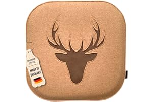 kontor28®- nachhaltiges Sitzkissen Stuhlkissen Johann, handgefertigt Made in Germany, 37,5 x 37,5cm aus upcycling rPET Filz, Sitzauflage mit Polsterung-Outdoor geeignet & waschbar, düne 1er Set