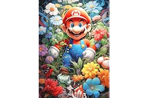 CEOVR Cuadros Diamantes 5D Dibujos Animados Diamond Painting Adultos,Super Mario Pintura de Diamantes 5D,30x40 cm Diamond Painting Kit Completo,Mosaico Diamante Pintura Arte para Decoración Hogar