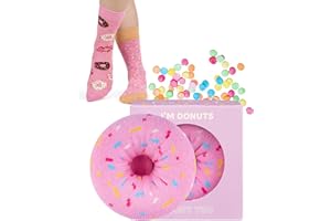 soxo Skarpetki Prezent Dla Kobiet Śmieszne Donuty w Pudełku 35-40 1-4 Pary