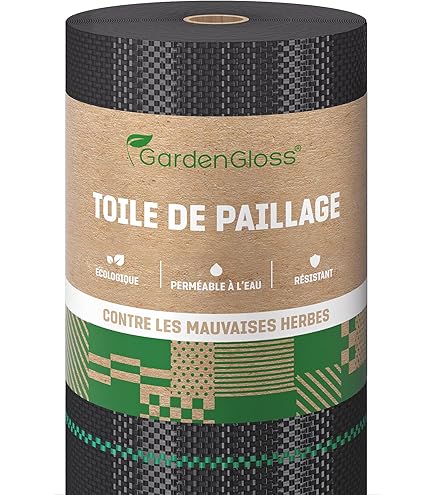 Toolerando Toile Anti-Mauvaises Herbes, Toile De Jardin Nappe Anti-mauvaises Herbes, Toile De Paillage, Perméable à L'eau Résistant Aux Déchirures Résistant Aux UV, 15 X 2 M (30 M²), 150 G/m²
