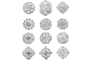keland 12pcs Mix Set Spille di cristallo Fiore Spilla Collare Pin Corsage Bouquet Decor Lotto all'ingrosso FAI DA TE BROCCA