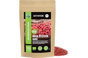 Alpi Nature Rosa Pepparkorn BIO 125g, Hel Ekologisk Rosa Peppar, Hela Pepparkorn för Matlagning