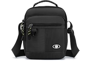 BAGZY Sacoche Homme Bandouliere Sacoche Homme Sac a Main Oxford Sacoche Tablette Pochette Epaule Homme Besace de Voyage école Travail Sac Porté épaule Sport Bourse Pochette Cartable