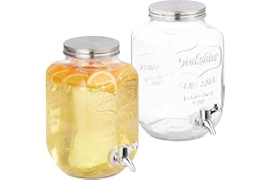 Relaxdays dryckesdispenser 2-pack, 4L läskbehållare