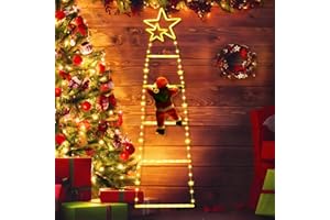 POSSILY Guirlande Lumineuse LED de Noël, 100 CM Décoration de Noël avec Père Noël, 8 Modes Décorations de Noël en Extérieur, Guirlande Lumineuse pour Intérieur Extérieur Maison Fenêtre Jardin Arbre de Noël