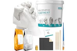 HAADI Hand Moulding kit Couples Holding Hands 3D Keepsake Hand Casting kit Unique Personalised Couple Gifts for Her & Him Adults Anniversary, Wedding, Birthday