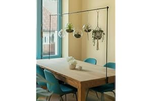 DEGAWO Tisch Deko Stange Klemme Gestell Deko Metall schwarz ausziehbar Tafel 115,5-210 cm