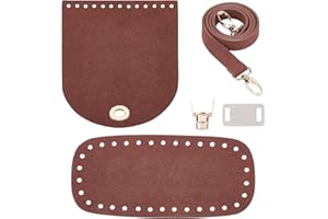 CHGCRAFT DIY Tejido de Ganchillo PU Cuero Bolsa de Uñas Moldeador Inferior Alfombrilla Insertar Base de Cojín con Agujeros Broches de Gancho Aptos para Bolso de Café