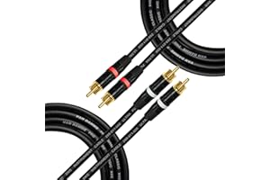 WORLDS BEST CABLES 2 Meter RCA Cable Pair - Van Damme Pro Grade Classic XKE Instrument (Jet Black), Audio Interconnect Cable with Neutrik-Rean NYS Gold RCA Connectors