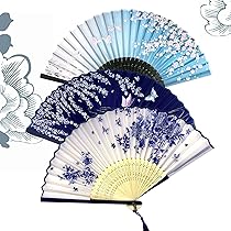 4 Ventagli Pieghevoli In Bambù Con Nappe - Stile Cinese Per Matrimoni, Decorazione E Regali - Foto 7