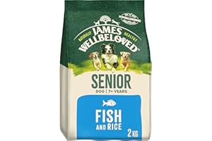 James Wellbeloved Senior Fish & Rice 2 kg Bag, Hypoallergenic Dry Dog Food