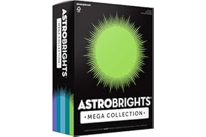 Astrobrights Mega Collection, kolorowe kartony, "Frosty" asortyment 5 kolorów, 320 arkuszy, 65 lb/176 gsm, 8,5" x 11" (91689)