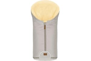 Fillikid Baby Fußsack Pamir & Windel Blaubär | Winterfußsack für Kinder | Lammfellfußsack für Babyschale, Kinderwagen & Buggy | warmer Fußsack mit echtem Lammfell | ab Geburt