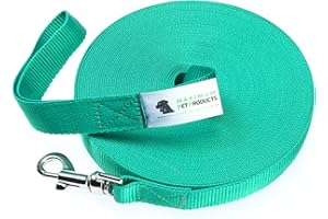Maximum Pet Products Dog & Horse Training Lunge Lead. 25mm - 1" Wide. Very Strong (Green) 65ft/20m
