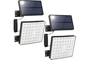 ‎TAILCAS Tailcas Solarlampen für Außen, [4 Modi] 54 Leds Solarleuchte Aussen mit Bewegungsmelder, IP65 Wasserdichte, 120°Beleuchtungswinkel, Solar Wandleuchte für Garten mit 5m Kabel (2 Stück)