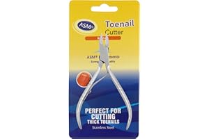 ASM INSTRUMENTS ASM® Toenail Clippers, Scissors & Nippers - Heavy Duty Pedicure Tools for Thick Nails, Ingrown Toenails -Nail Clippers - 4.75” Straight Grip Clipper| Toe Nail Clippers for Thick Nails|Nail Cutters
