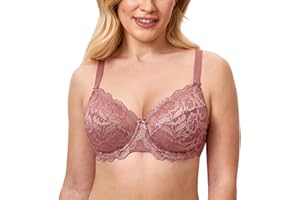 Delimira Damski Biustonosz Z Fiszbinami I Fiszbinami W Rozmiarze Plus Bez Pianki I Kwiatowym Zakryciem