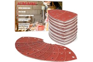 KONGMING Lijas para Lijadora 11 Agujeros 100 Piezas Grano 40 60 80 100 120 180 240 320 400 600 para Lijadora de Detalle Mouse