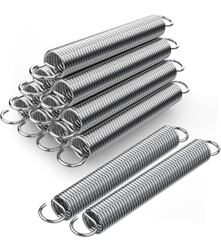 Briny River 4er Set Spannfedern Für Liegestühle - Verzinkter Stahl 125x18x2 Mm Mit Doppelhaken Für Stabile Spannung