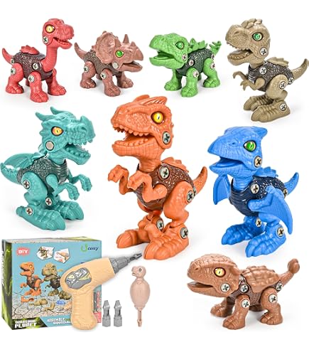Disc Actionfigur Dinosaurier – Mit Helm & Raketen, Beweglicher Kopf, Kampfspielzeug Ab 3 Jahren