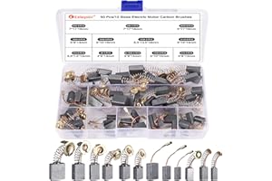 Celepoir 50Pcs Electric Motor Carbon Brushes, Carbon Brushes for Power Tools 12Sizes 125#/6#/411#/303#/153#/103#/6-100#/100#/51#/44#/43#/21#, Carbon Brushe by Size for Repair Mitre Saw, Angle Grinder