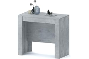 ARREDITALY Tavolo Consolle Allungabile Oslo Plus Fino A 3 Metri, Tavolo 14 Posti Salvaspazio Multiposizione, Design Moderno Ed Elegante, Consolle Per Casa E Ufficio, 78 x 51 x 90 cm, Colore Grigio Cemento