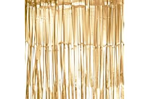 Oblique Unique® Cortina de 100 x 200 cm para Navidad, Nochevieja, cumpleaños, fiestas, carnaval, decoración, azul, oro, bronce, verde, plata, a elegir (bronce mate)