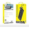 Budi - 10000mAh Wireless Power bank with 3 integrated cables and 2 cable inputs Accessories - Suction cups to attach to the device - Phone Stand - Charging Charger Micro Mobile Portable Usb Smartphone