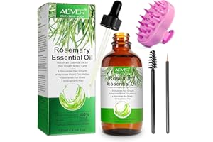 ZBQIEX Olio Essenziale di Rosmarino per Capelli Crescita con Pettine da Massaggio, Hair Growth Rosemary Oil, Stimolano la Crescita dei Capelli, Nutrono Il Cuoio Capelluto, 120 ml